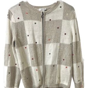 Vintage Christopher & Banks zip knitted cardigan